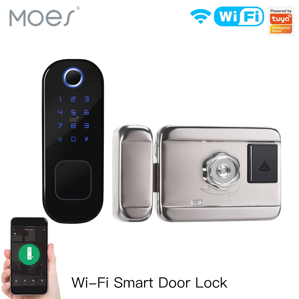 Home Security Upgrades - MOES 와이파이 투야 스마트 도어락, 지문