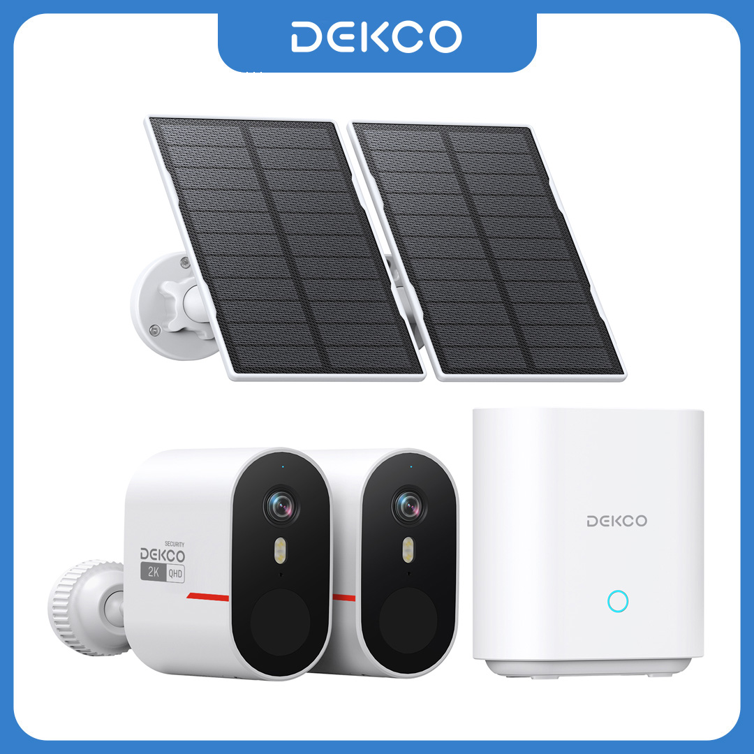 Home Security Google Camera - 덱코 3MP WiFi 태양광 카메라 시스템
