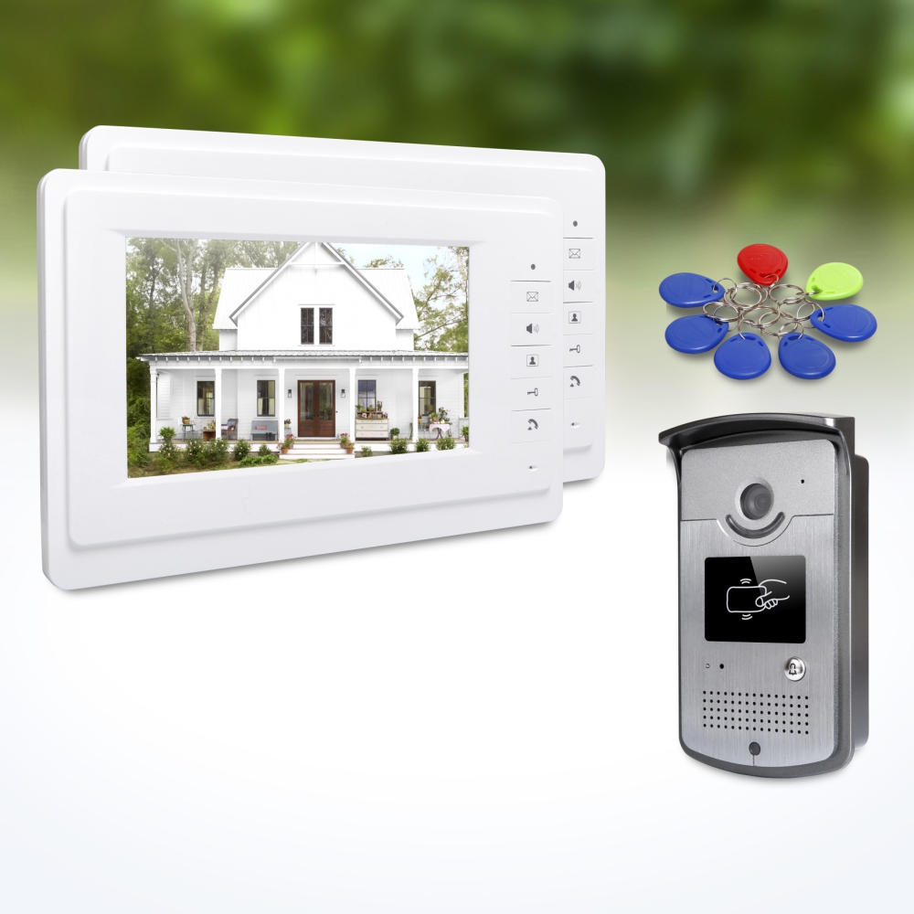 Home Security And Camera System - 1개의 실외 카메라, 2개의 실내 모니터,
