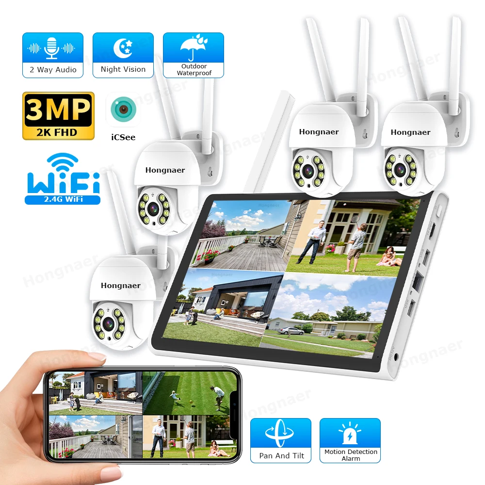 Home Security And Camera System - 2026 홍나르 3MP 4채널 WiFi 홈