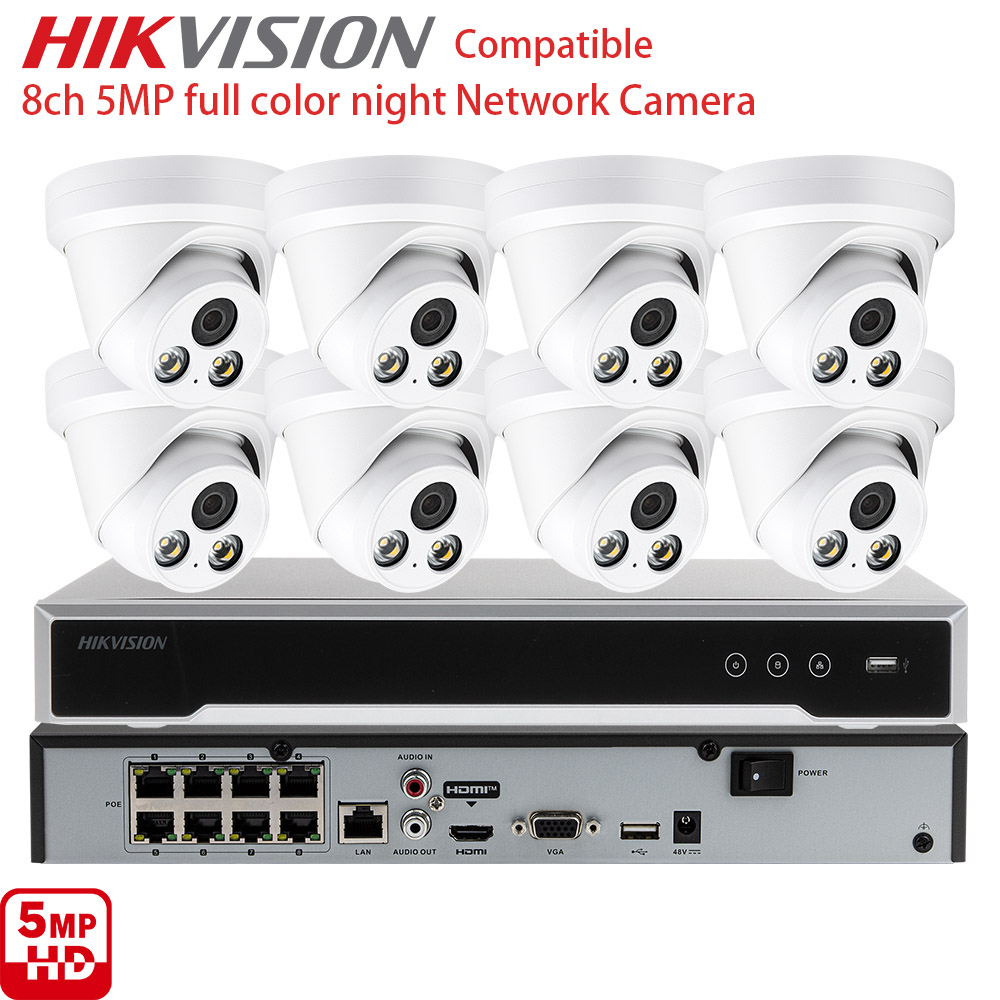 Home Security System Hikvision - 8채널 NVR 2 HDD DS-7608NI-Q2/8P 가정용