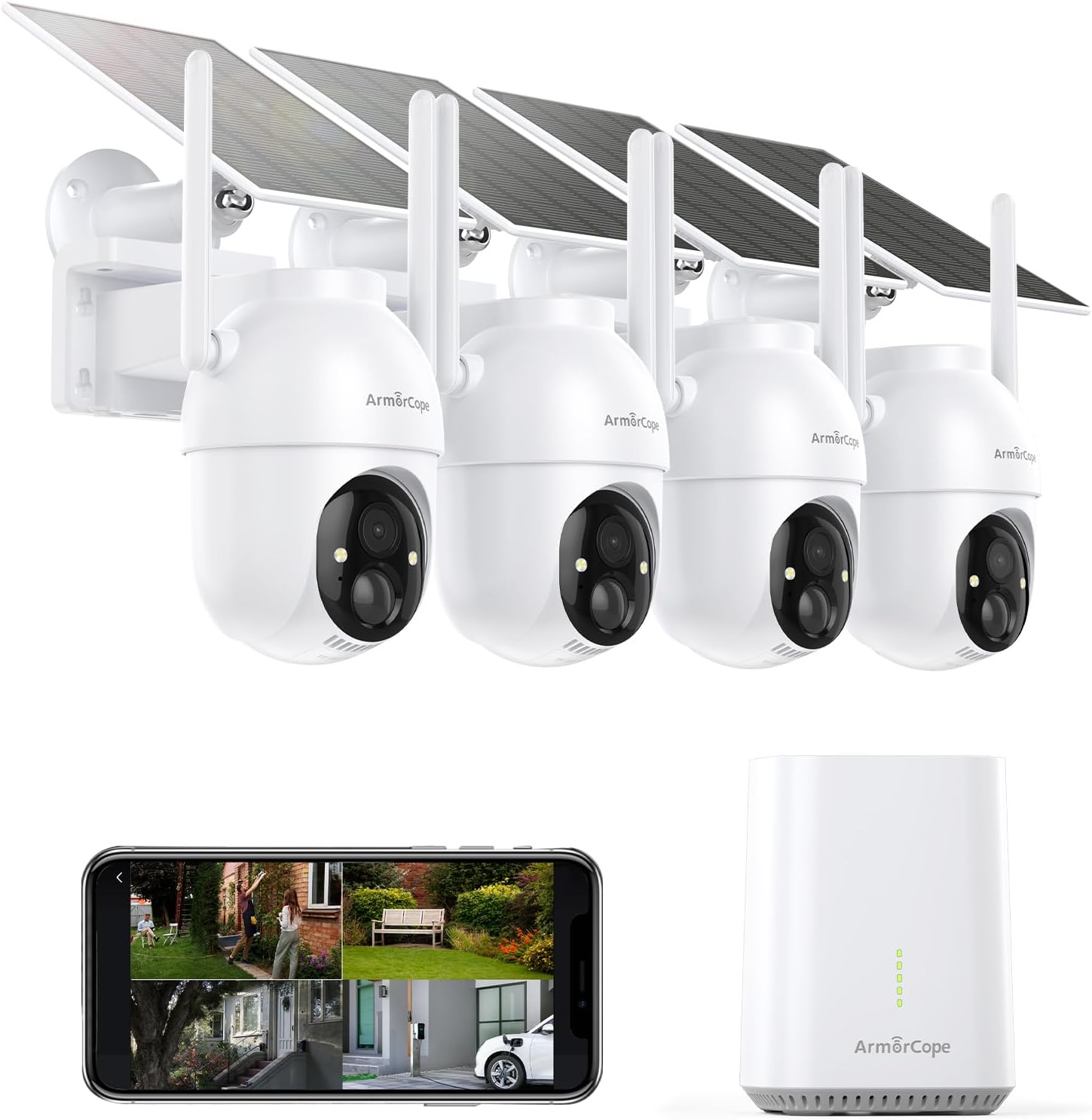 Home Security Cameras No Subscription - 무선 야외 보안 카메라, 4대 카메라