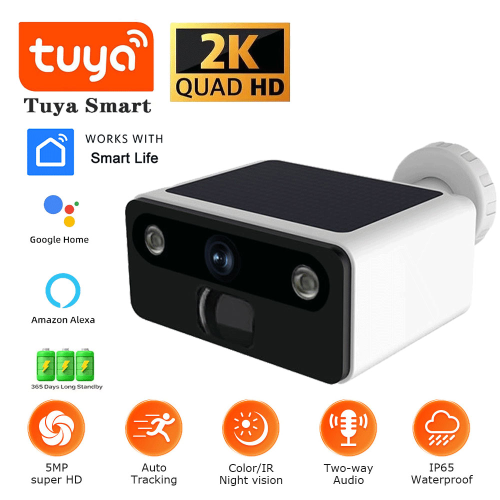 Home Security Google Camera - 2K 투야 태양광 보안 카메라 무선
