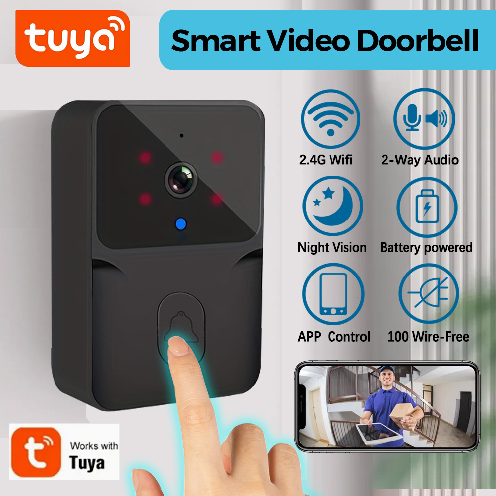 Home Security Monitoring System - Tuya 무선 스마트 비디오 초인종, 2.4G