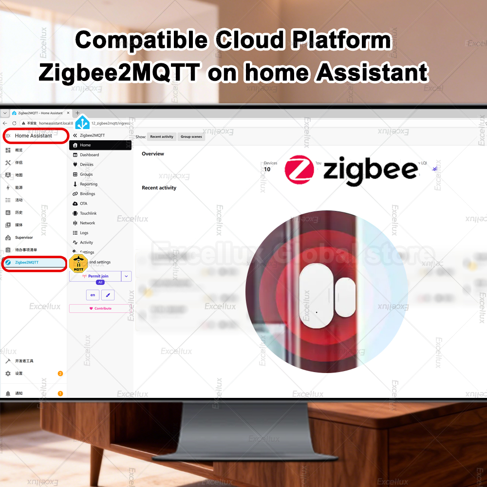 Zigbee 3.0 밝기/진동 센서가있는 도어 윈도우  - Home Security Alarm 리뷰 및 가격