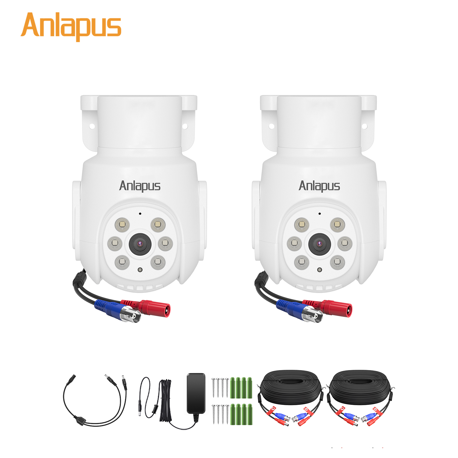 Anlapus 5MP 팬틸트 유선 보안 카메라 2팩/4 - Home Security And Camera System 리뷰 및 가격