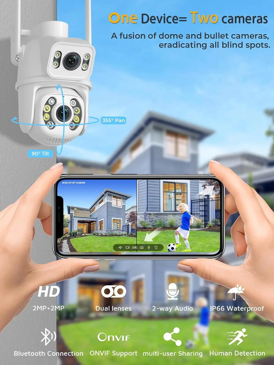 야외 듀얼 렌즈 3MP WiFi PTZ 스피드 돔 카메 - Home Security Google Camera 리뷰 및 가격