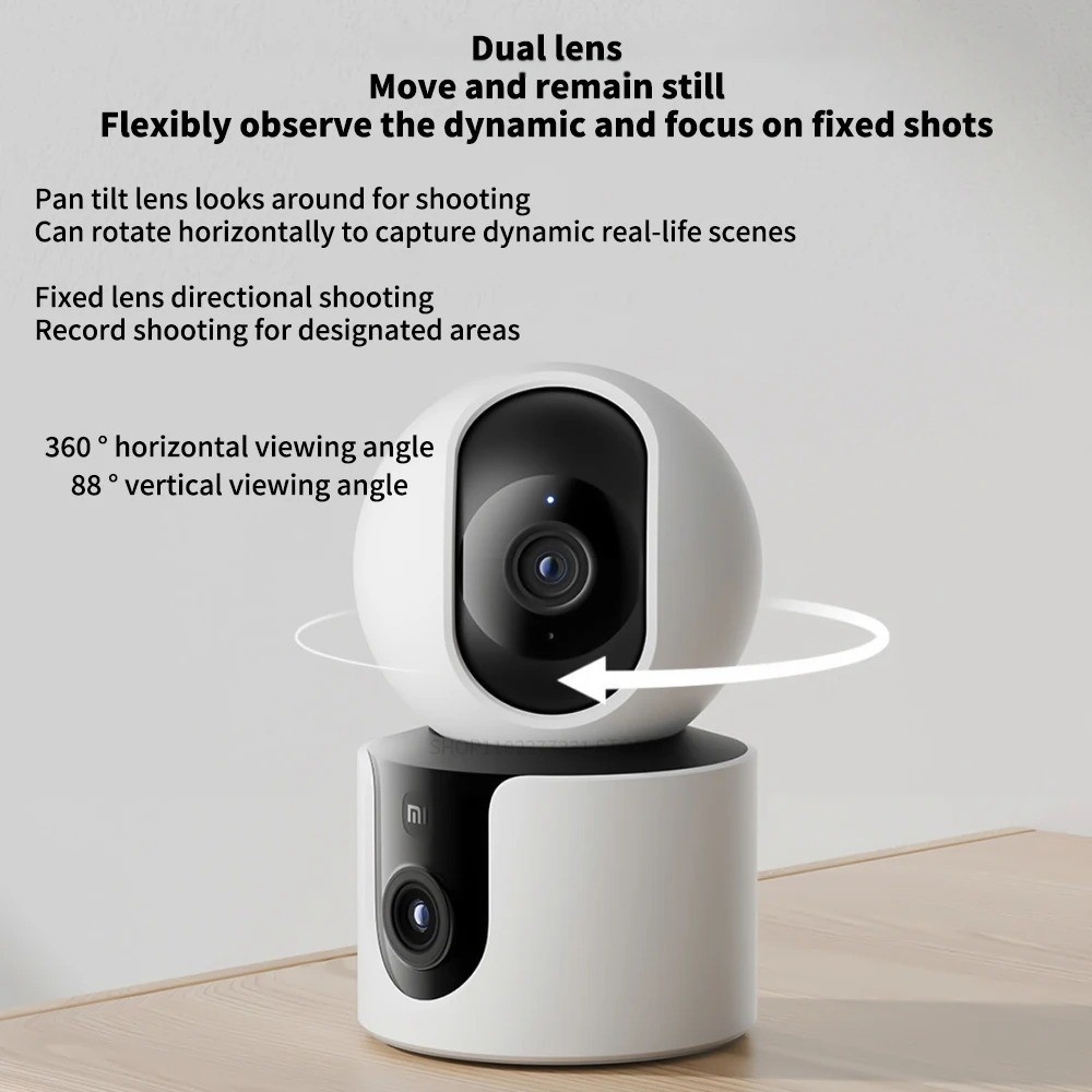 Xiaomi C300 스마트 카메라 듀얼 렌즈 PTZ  - Xiaomi Home Security 360 리뷰 및 가격