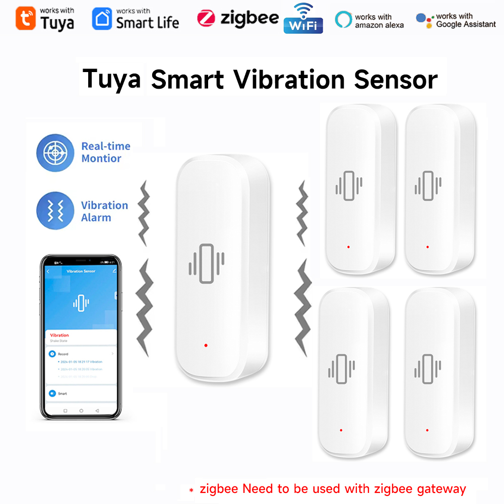 Tuya WiFi Zigbee 스마트 진동 센서 무선  - Home Security Alarm 리뷰 및 가격