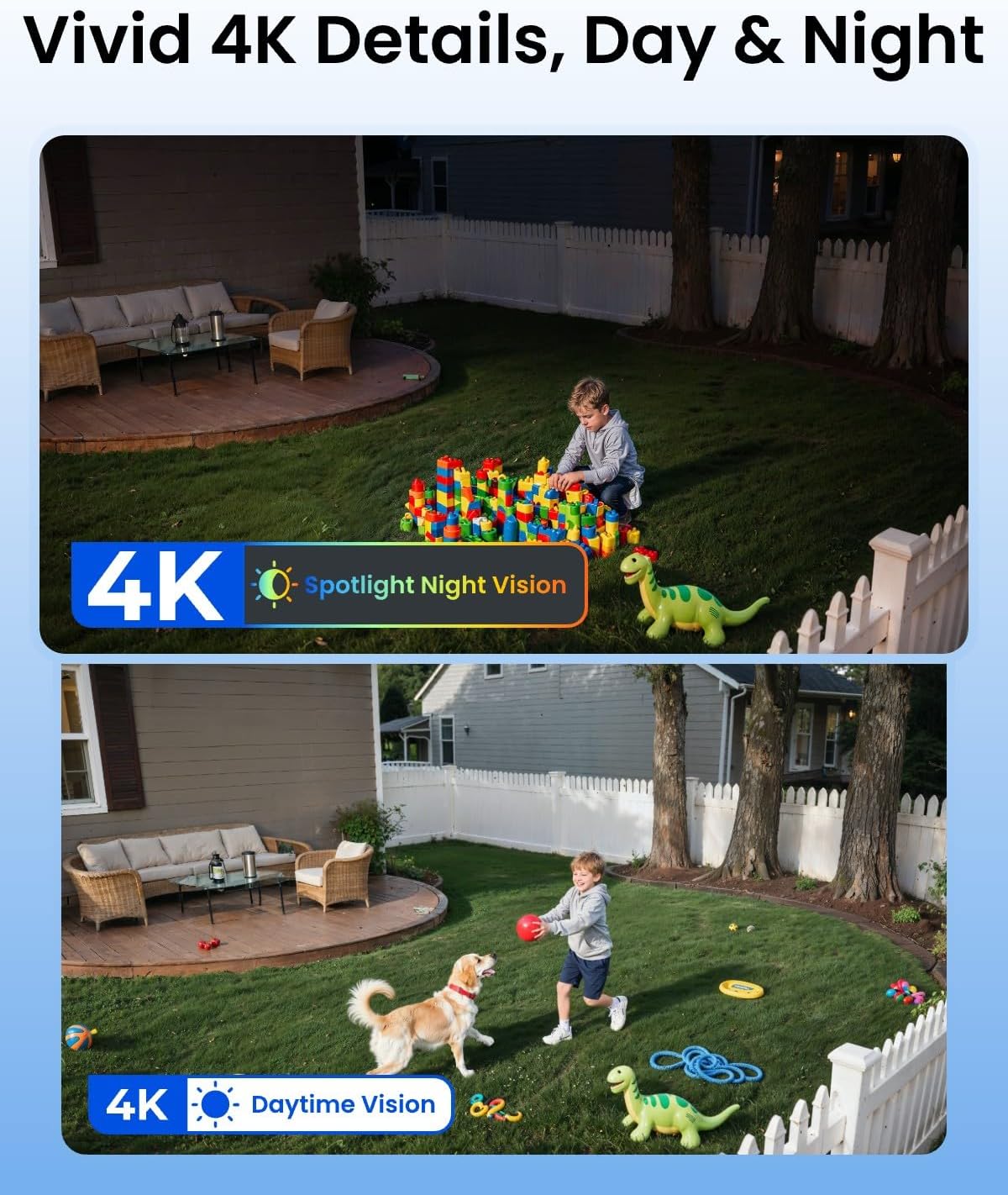 4K 태양광 무선 야외 보안 카메라 360도 회전 °  - Home Security Cameras No Subscription 리뷰 및 가격