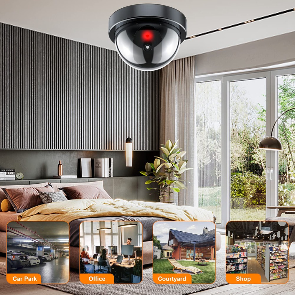 더미 보안 카메라, 빨간색 LED 조명이 있는 가짜 카 - Home Security And Camera System 리뷰 및 가격
