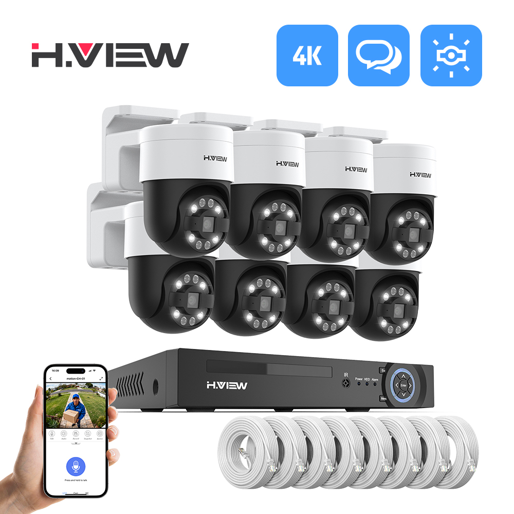 H.view 8Ch 4K 5MP 8MP Cctv 보안  - Home Security And Camera System 리뷰 및 가격