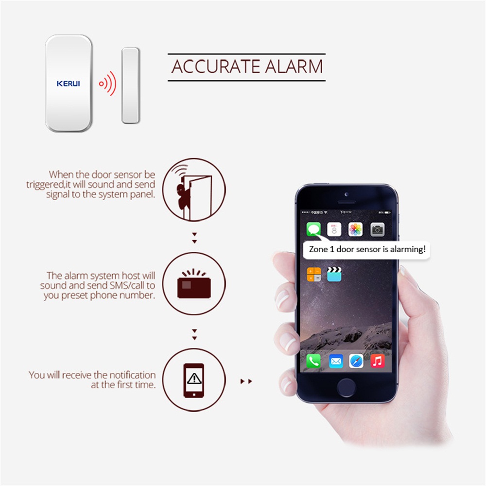 KERUI D035 433MHz 무선 창문 자석 센서  - Home Security Upgrades 리뷰 및 가격