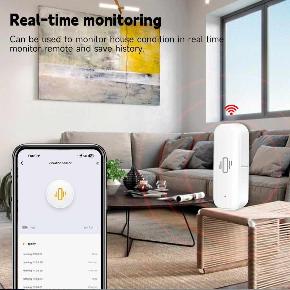 WiFi/Zigbee 스마트 진동 센서 Tuya Sma - Home Security Alarm 리뷰 및 가격