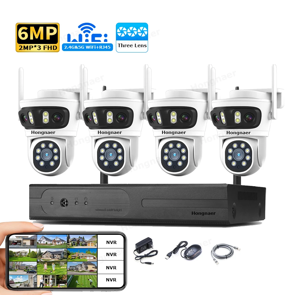2026 홍나르 6MP 4채널 3렌즈 2.4G 5G W - Home Security And Camera System 리뷰 및 가격