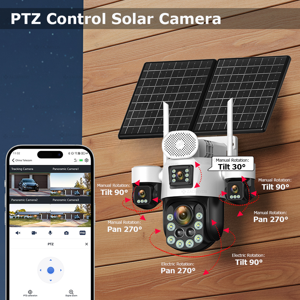 4렌즈 아웃도어 360 °   감시용 태양광 카메라 2 - Home Security Upgrades 리뷰 및 가격