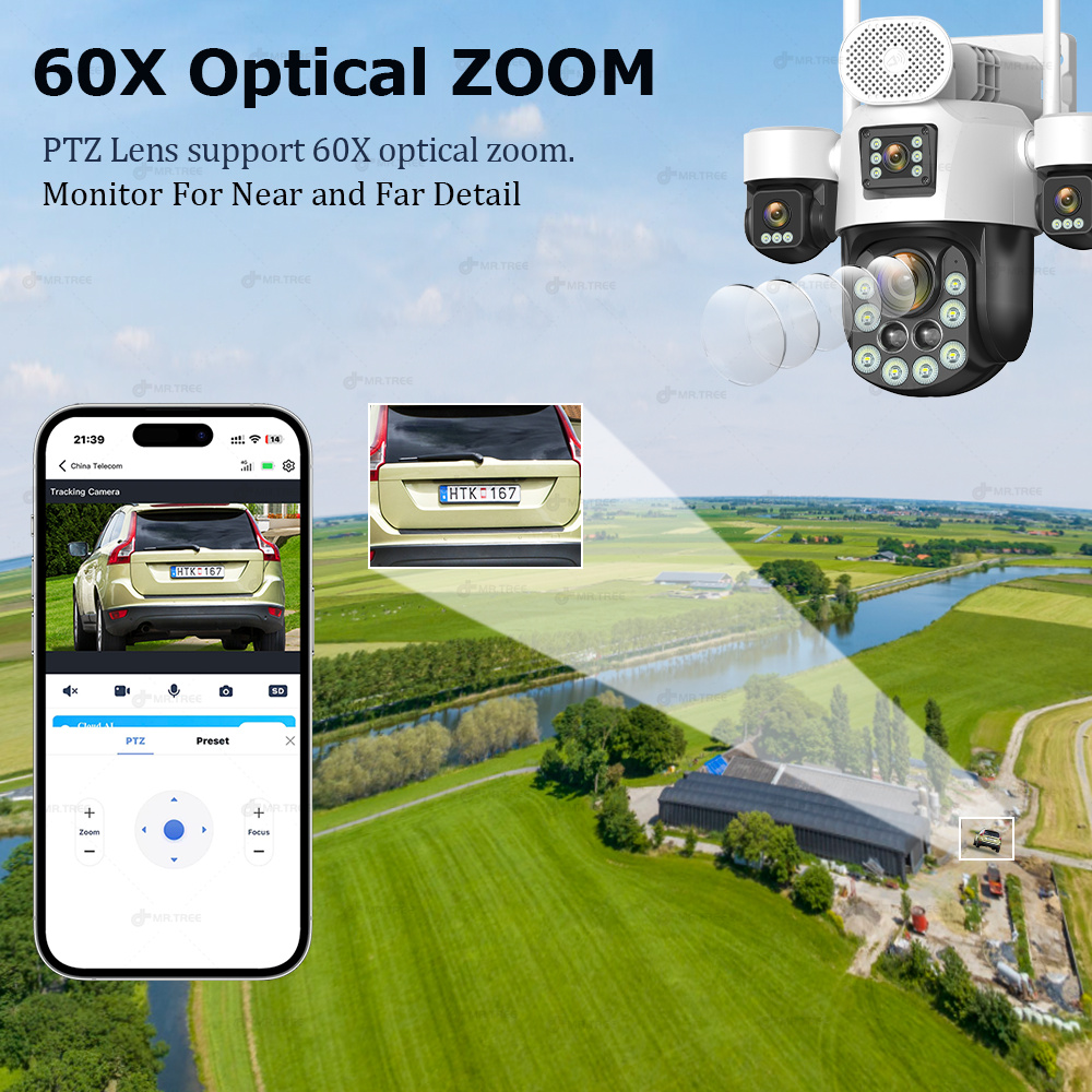 AOV 4렌즈 야외 감시용 태양광 카메라 20MP 4G - Home Security Upgrades 리뷰 및 가격