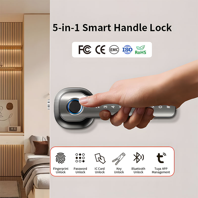 홈 보안 장치 스마트 지문 도어락 디지털 전자 핸들 잠 - Home Security Door Reinforcement Lock 리뷰 및 가격