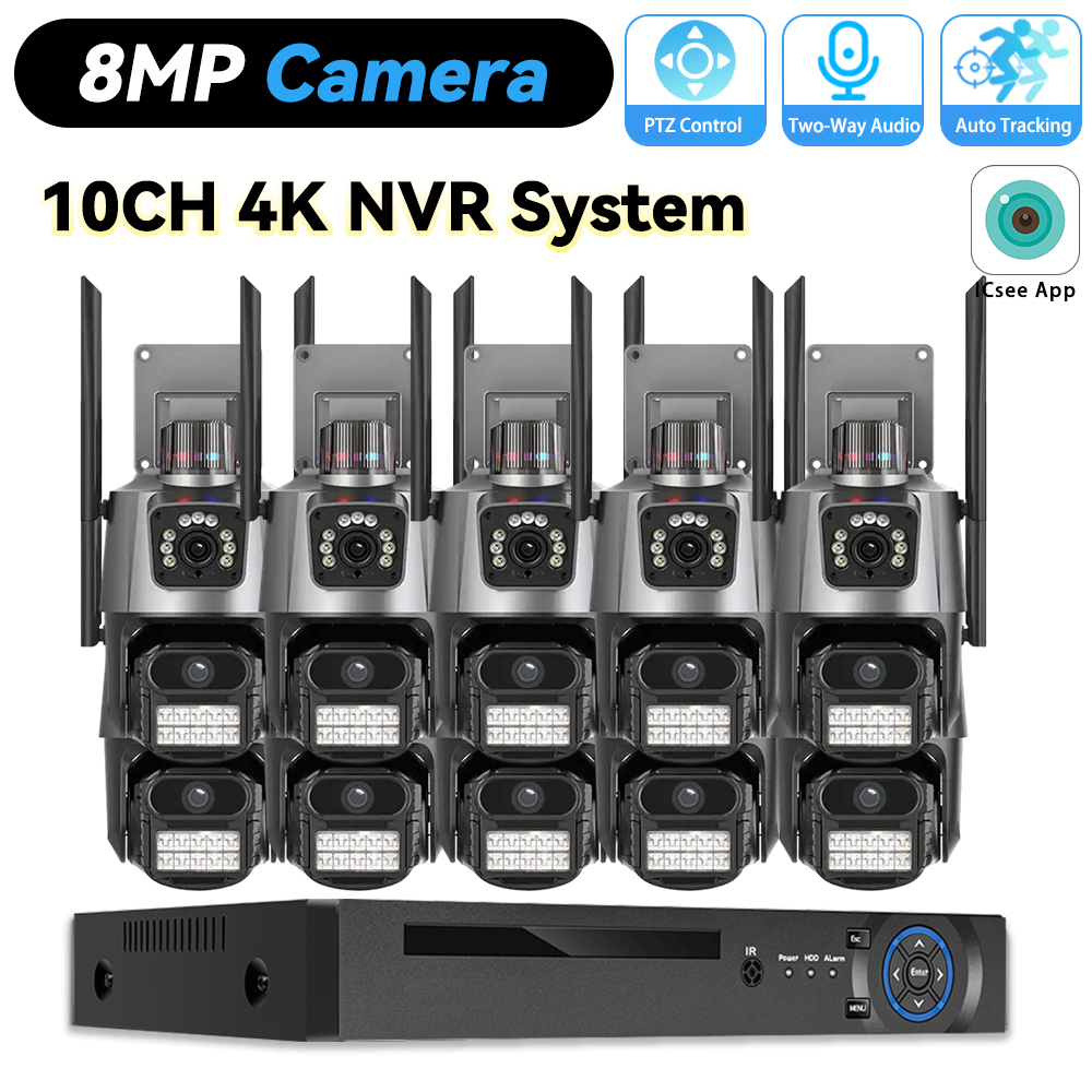 10CH POE NVR 8MP 4K PTZ 보안 Wif - Home Security Video Recording Systems 리뷰 및 가격