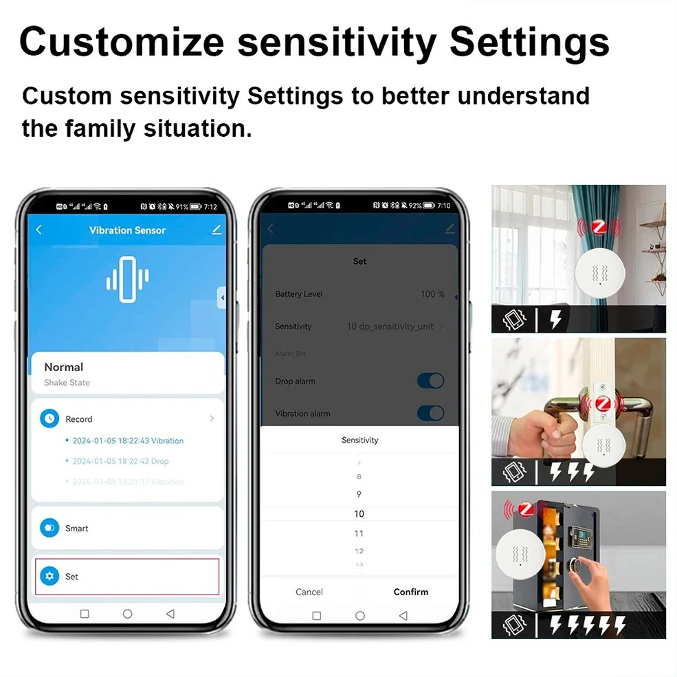 Tuya ZigBee 스마트 진동 및 기울기 센서 홈  - Home Security Monitoring System 리뷰 및 가격