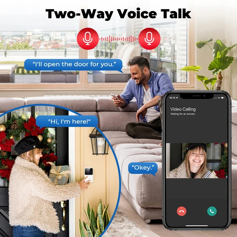 스마트 홈 WiFi 비디오 초인종 무선 전화 양방향 인 - Home Security Monitoring System 리뷰 및 가격