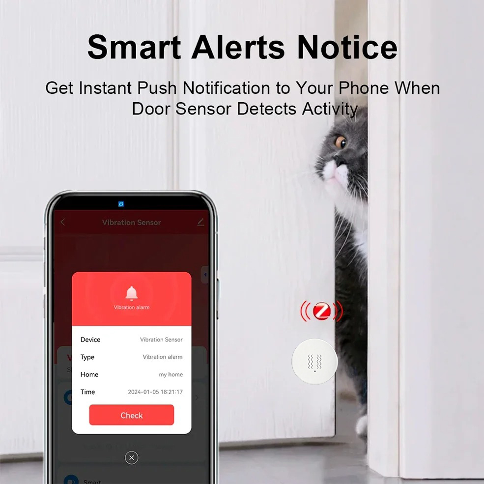 Tuya Zigbee 스마트 진동 센서 실시간 모션 충 - Home Security Alarm 리뷰 및 가격