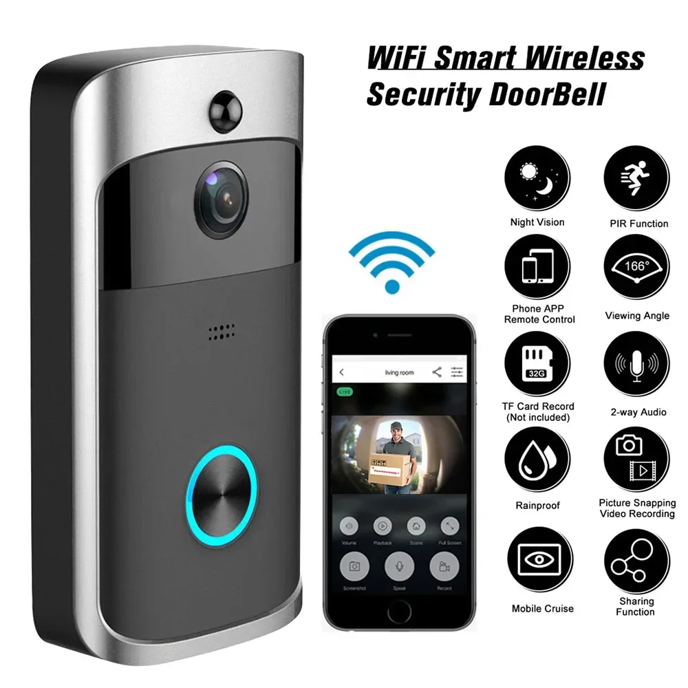 720P HD 스마트 홈 무선 WIFI 초인종 카메라  - Home Security Monitoring System 리뷰 및 가격