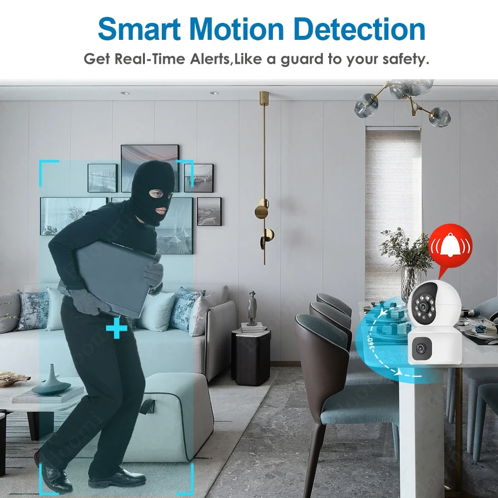 듀얼 렌즈 6MP HD WiFi 4G PTZ 카메라 실 - Home Security Robot 리뷰 및 가격