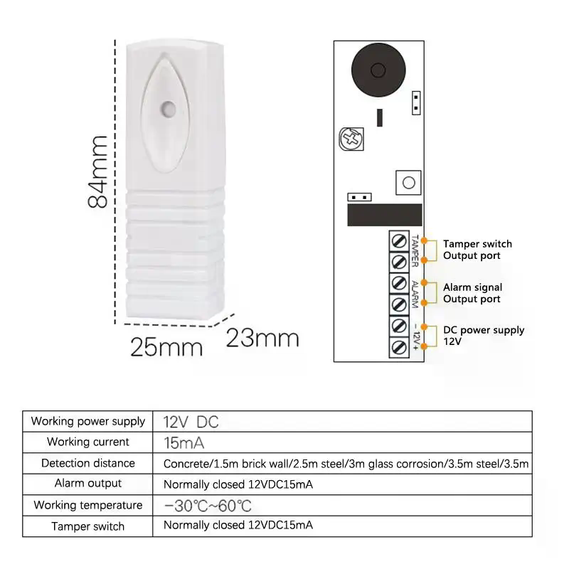 유선 광전 진동 경보 센서 감지기 고감도 빠른 반응 안 - Home Security Alarm 리뷰 및 가격